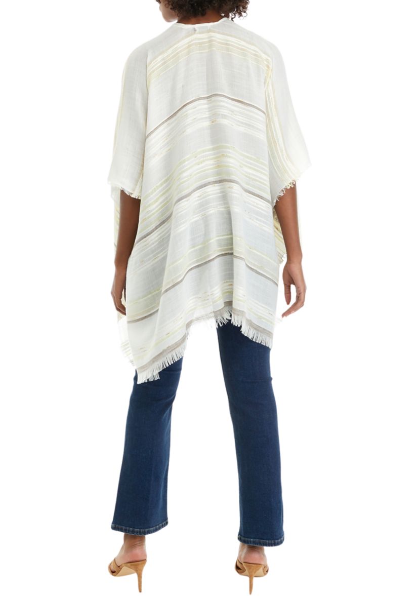 Womens Striped Ruana