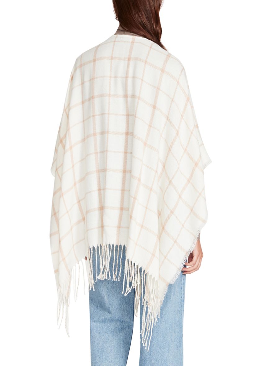 Womens Plaid Pull Through Ruana 