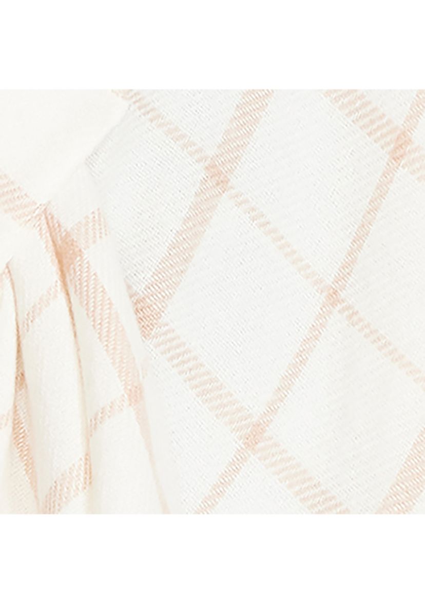 Womens Plaid Pull Through Ruana 
