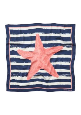 Starfish Stripe Square Scarf