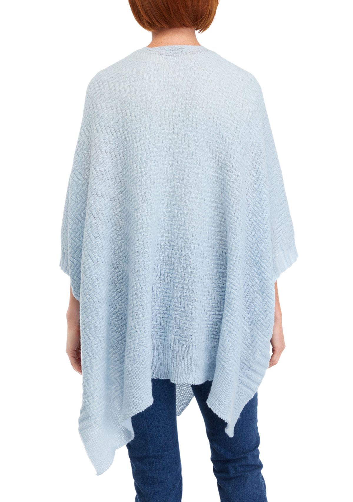 Womens Basketweave Knit Ruana