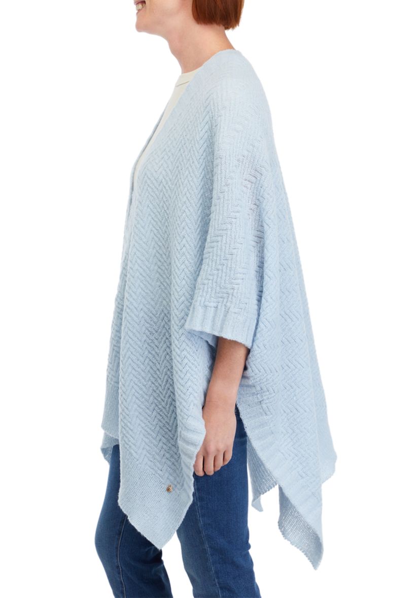 Womens Basketweave Knit Ruana