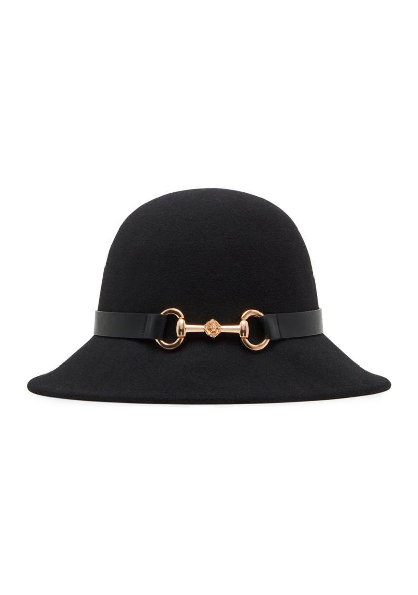 Horsebit Cloche Hat