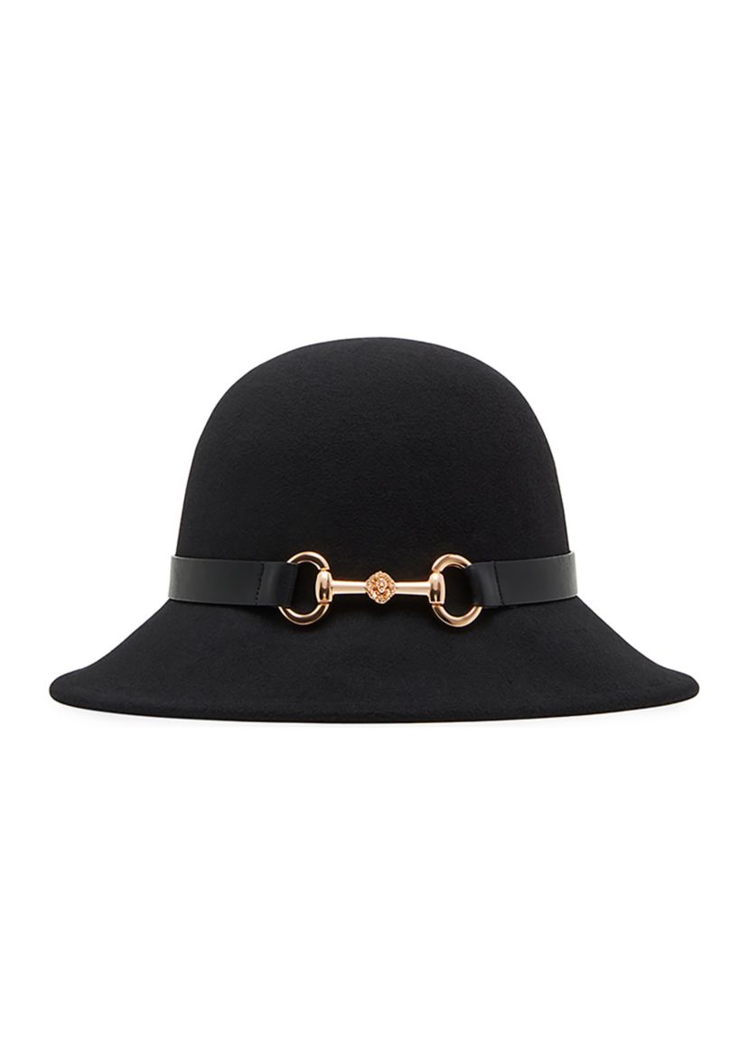 Horsebit Cloche Hat