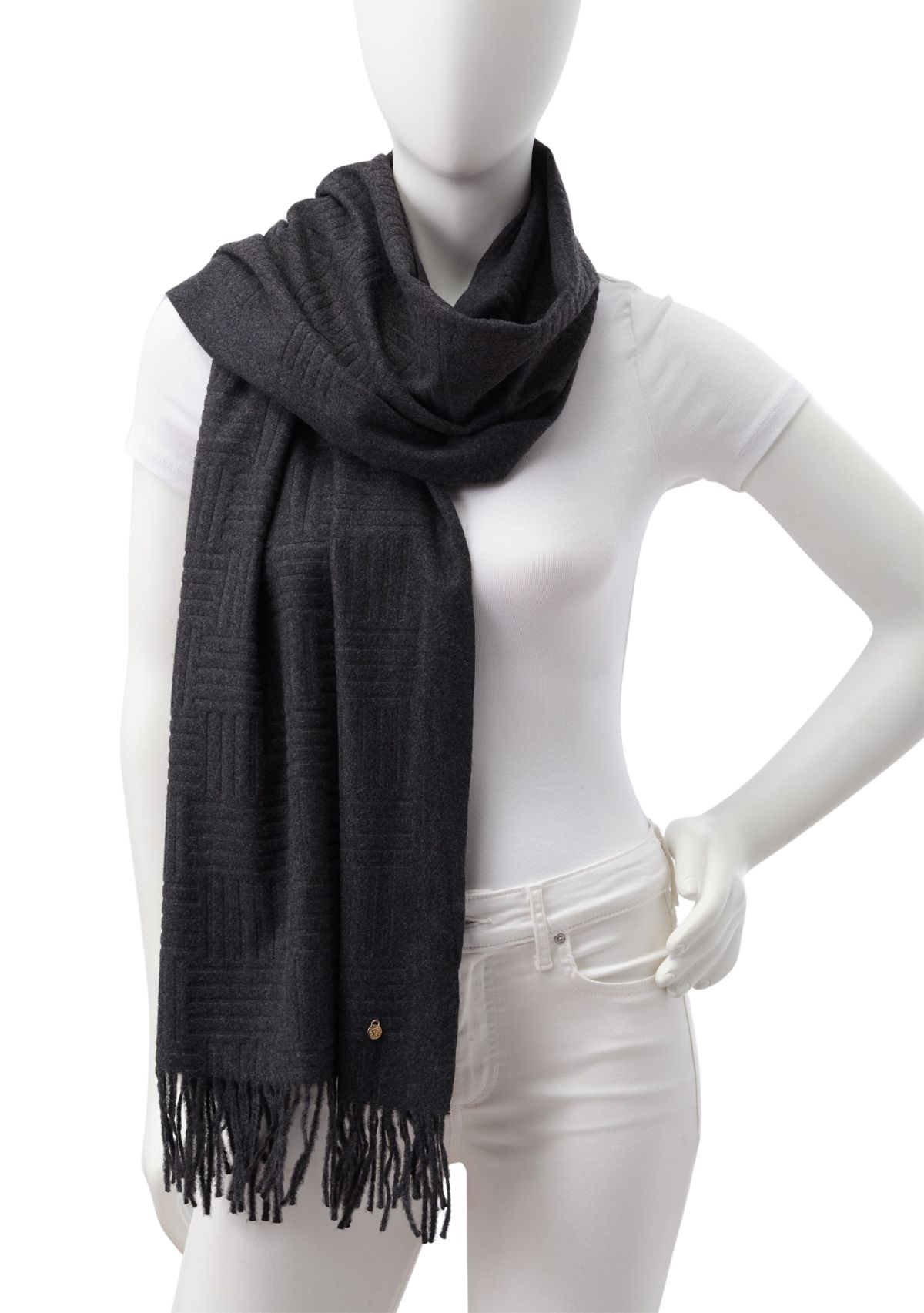 Embossed Basketweave Scarf