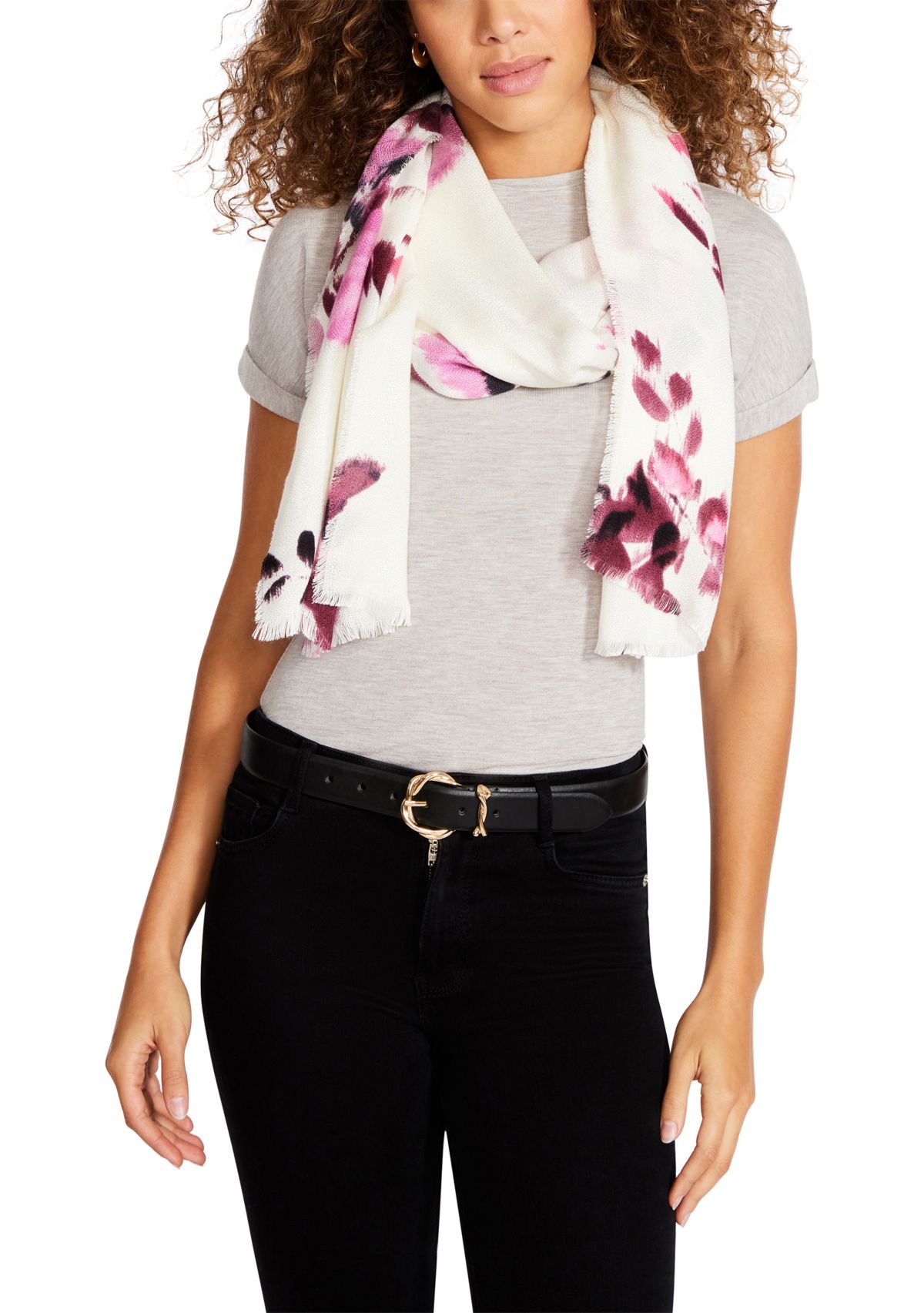 Painterly Floral Scarf