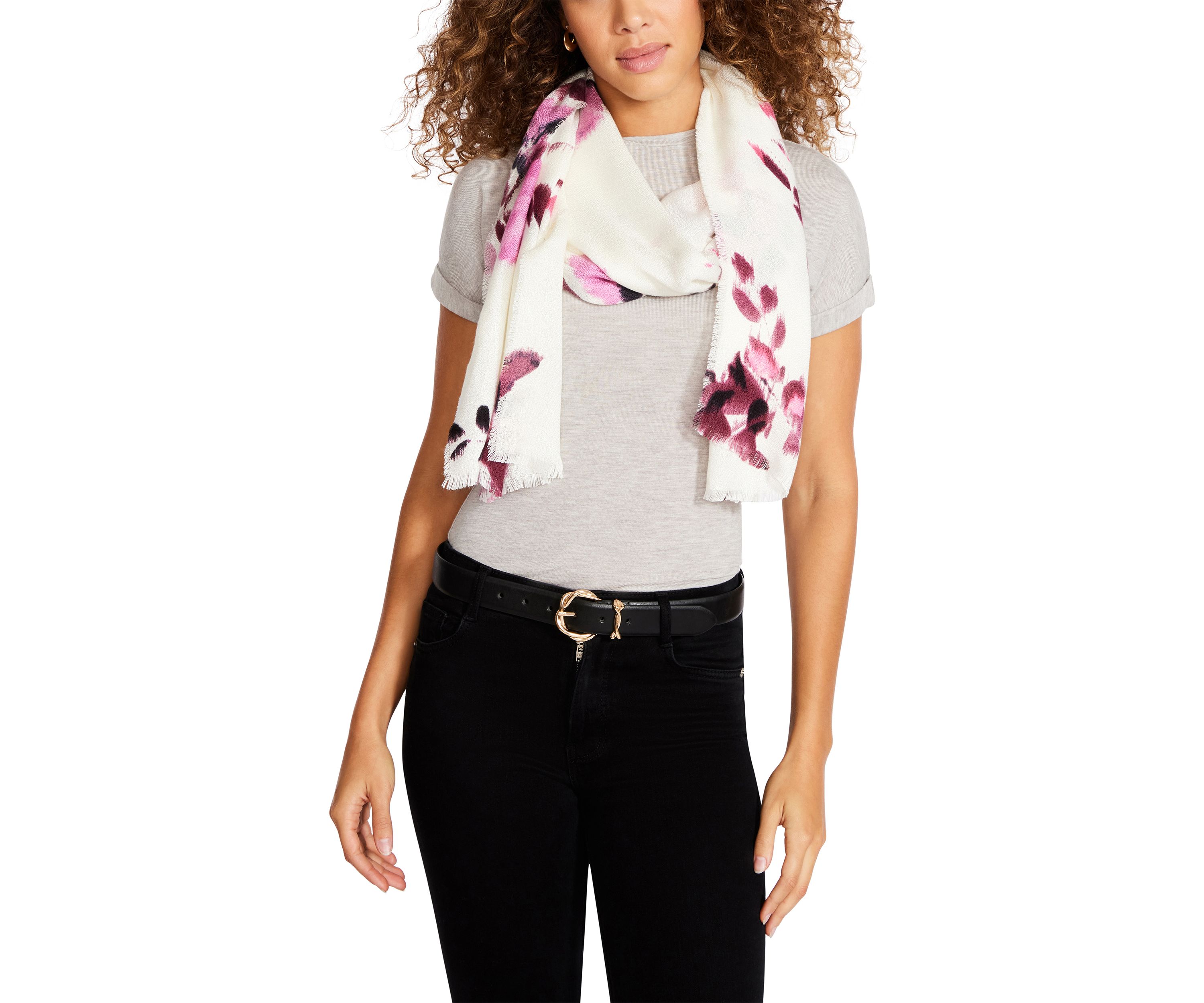 Painterly Floral Scarf