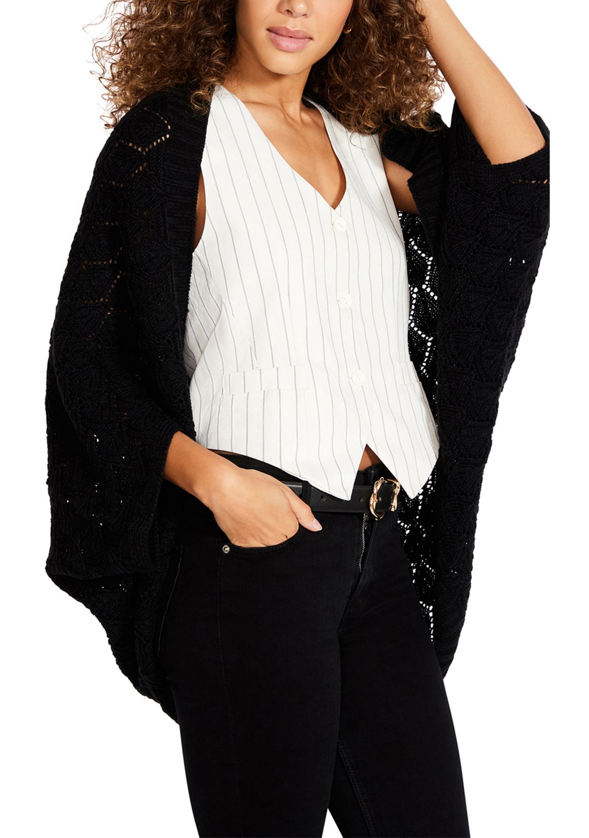 Womens Pretty Pointelle Shrug