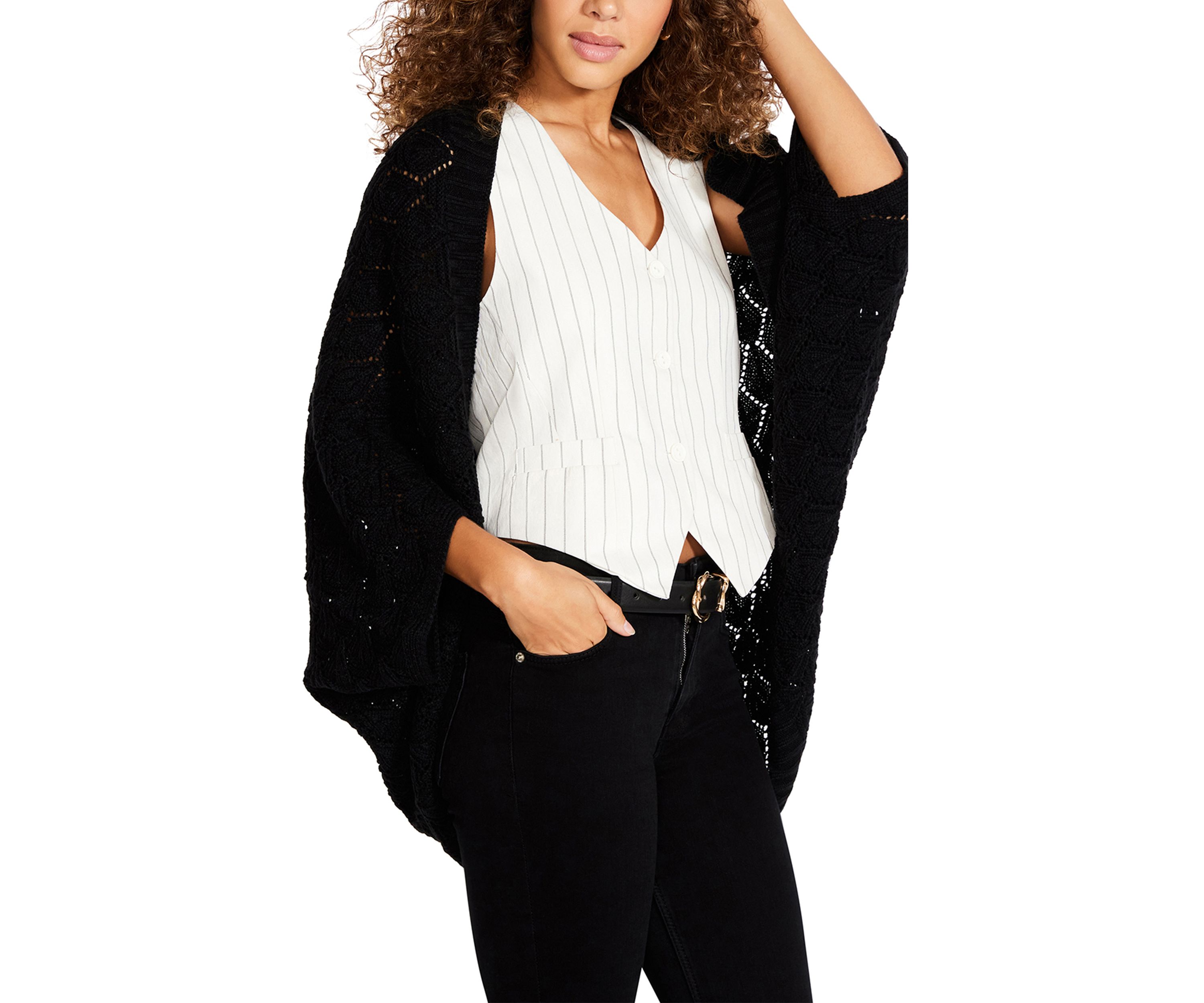 Womens Pretty Pointelle Shrug