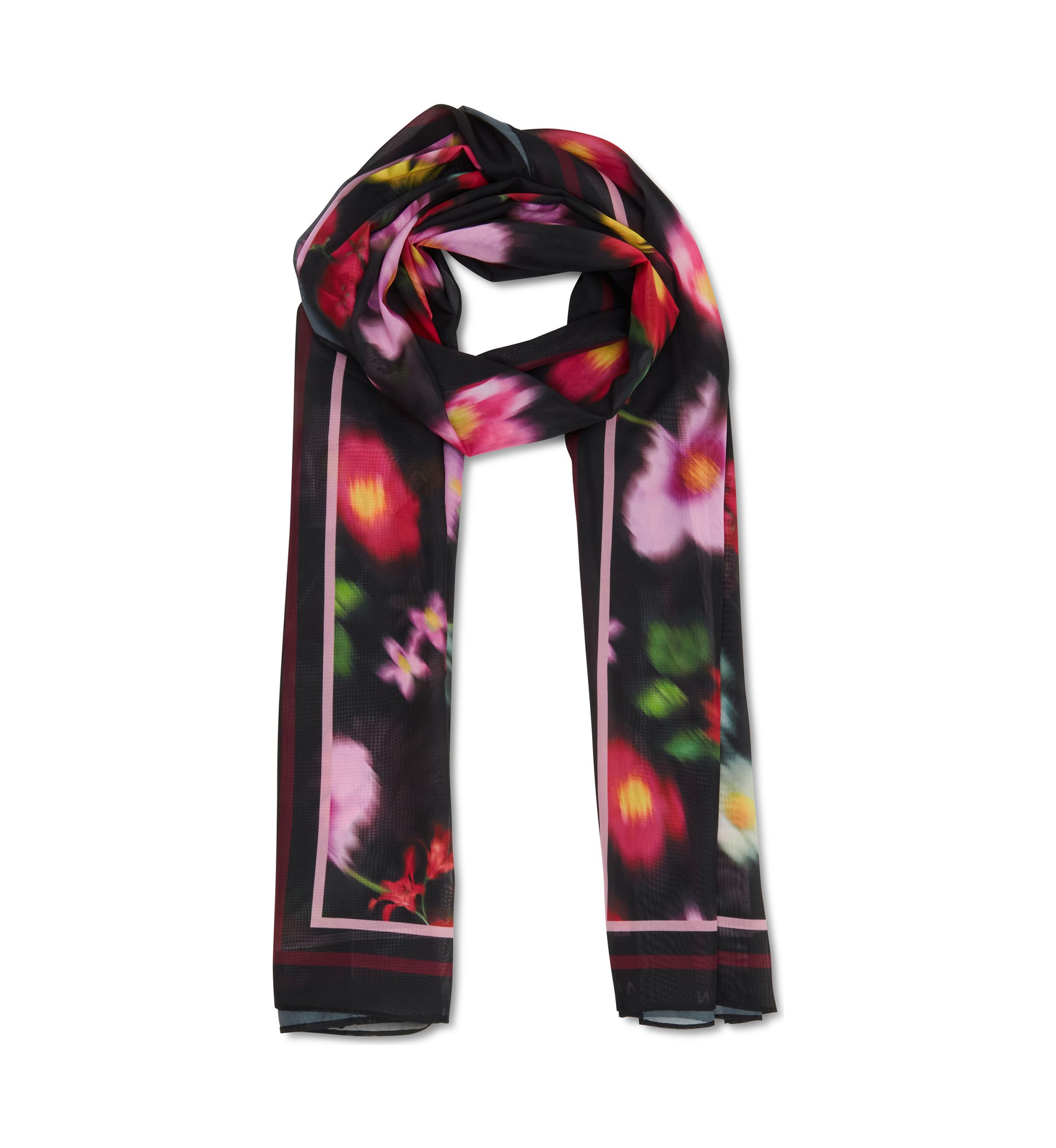 Blurred Floral Oblong Scarf