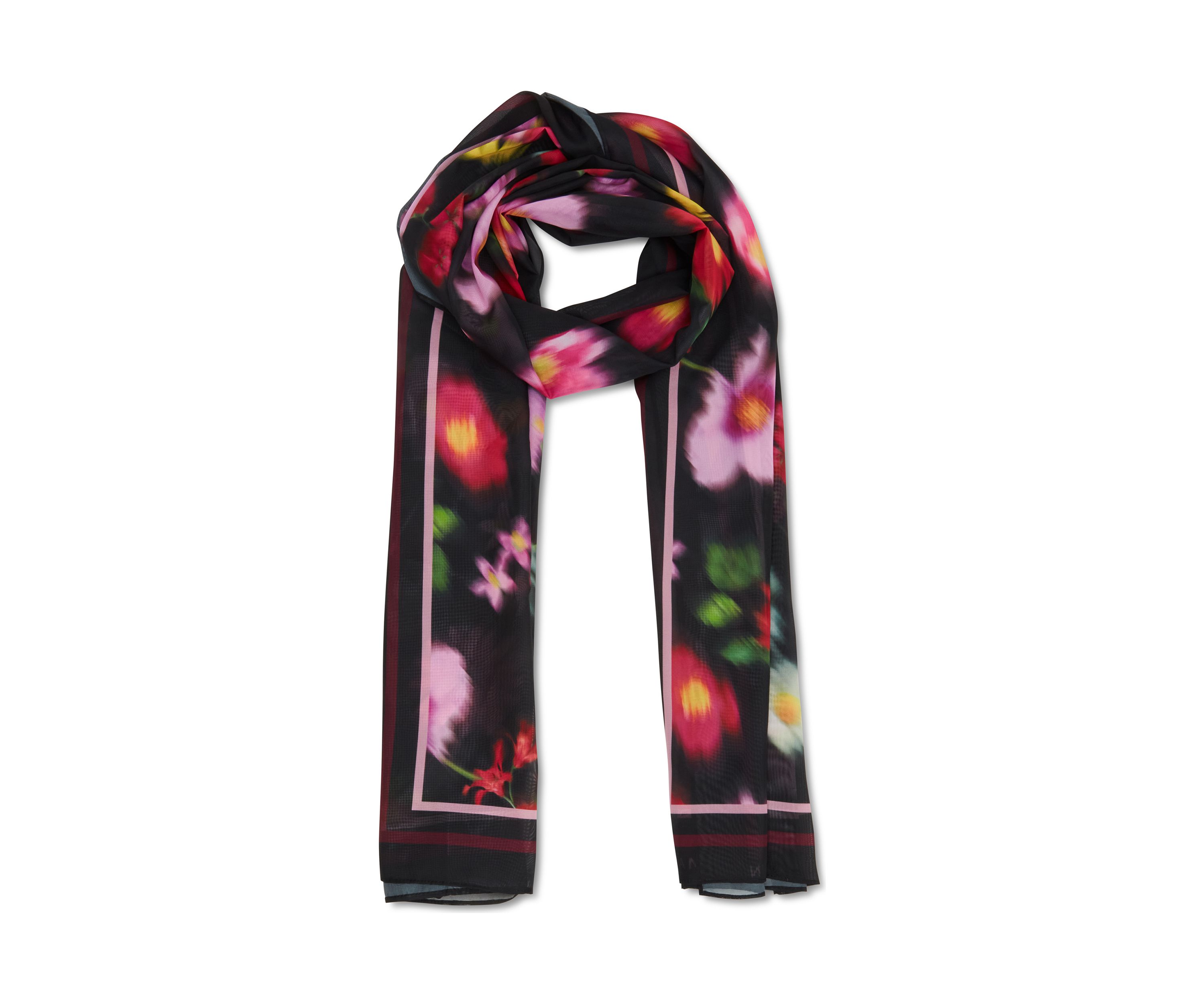 Blurred Floral Oblong Scarf