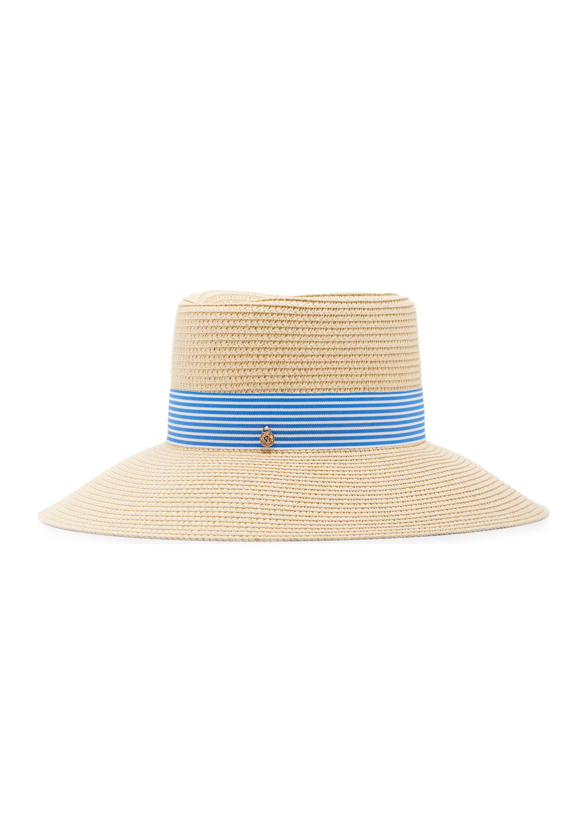 Preppy Stripe Band Straw Hat