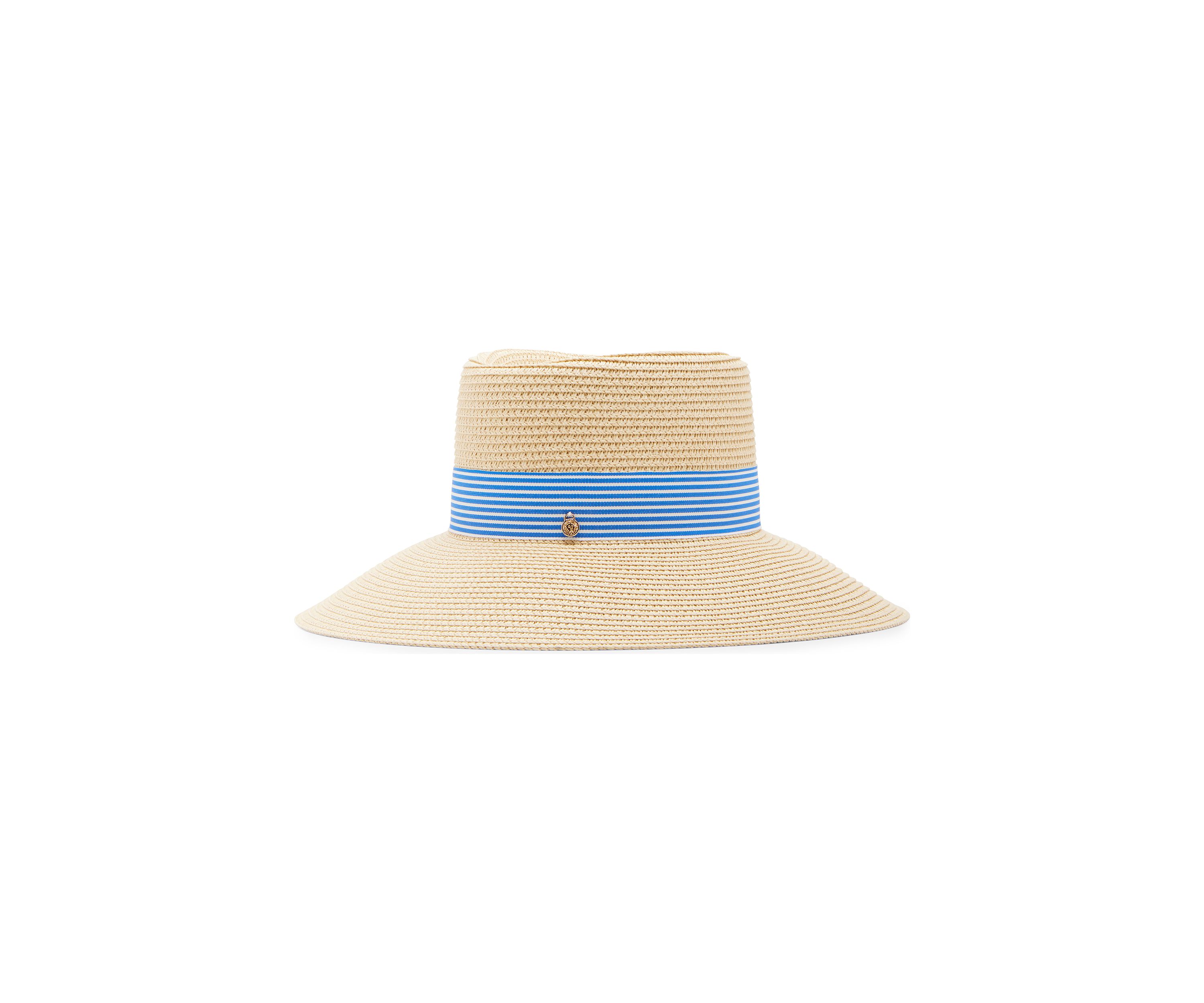 Preppy Stripe Band Straw Hat