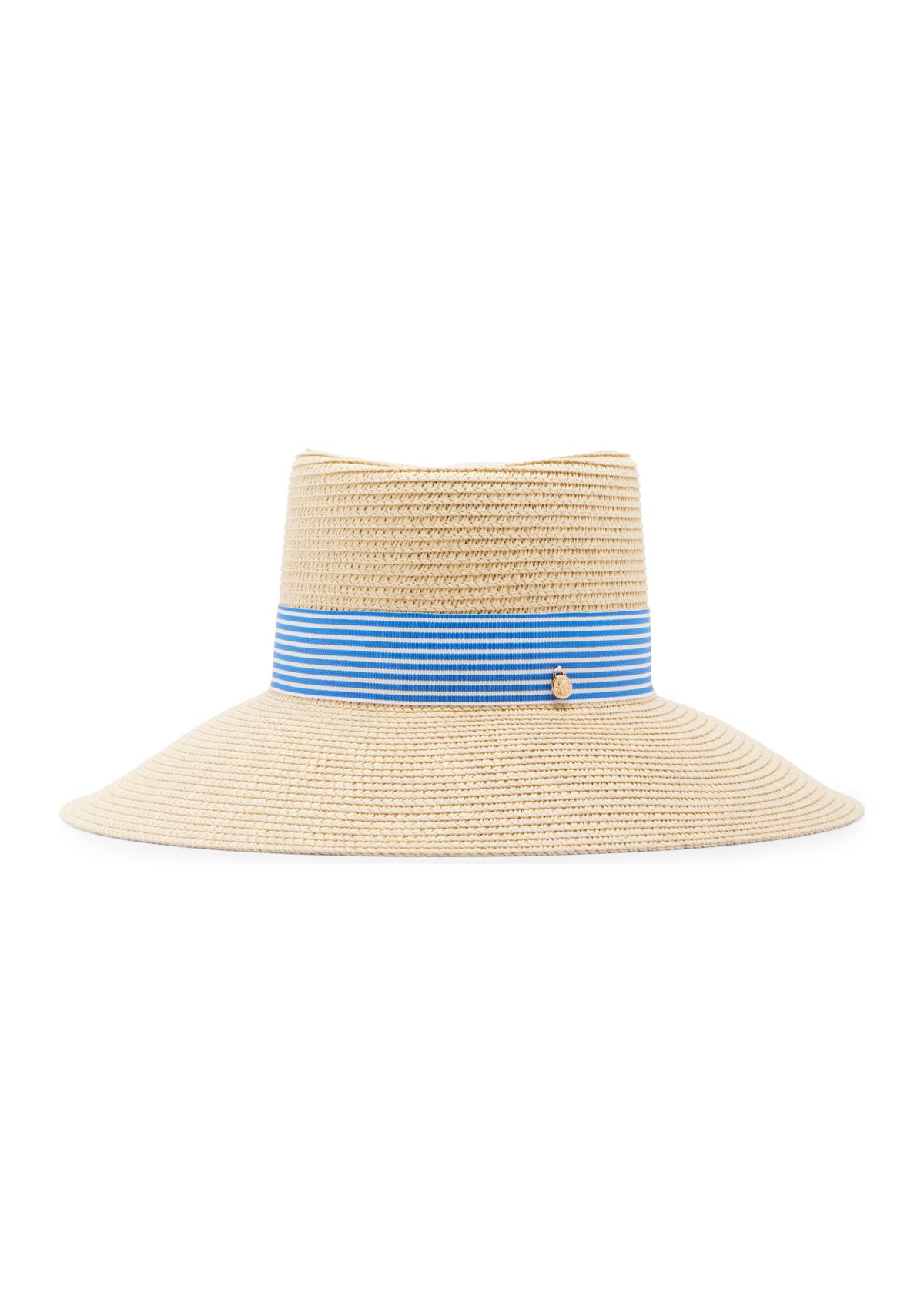 Preppy Stripe Band Straw Hat
