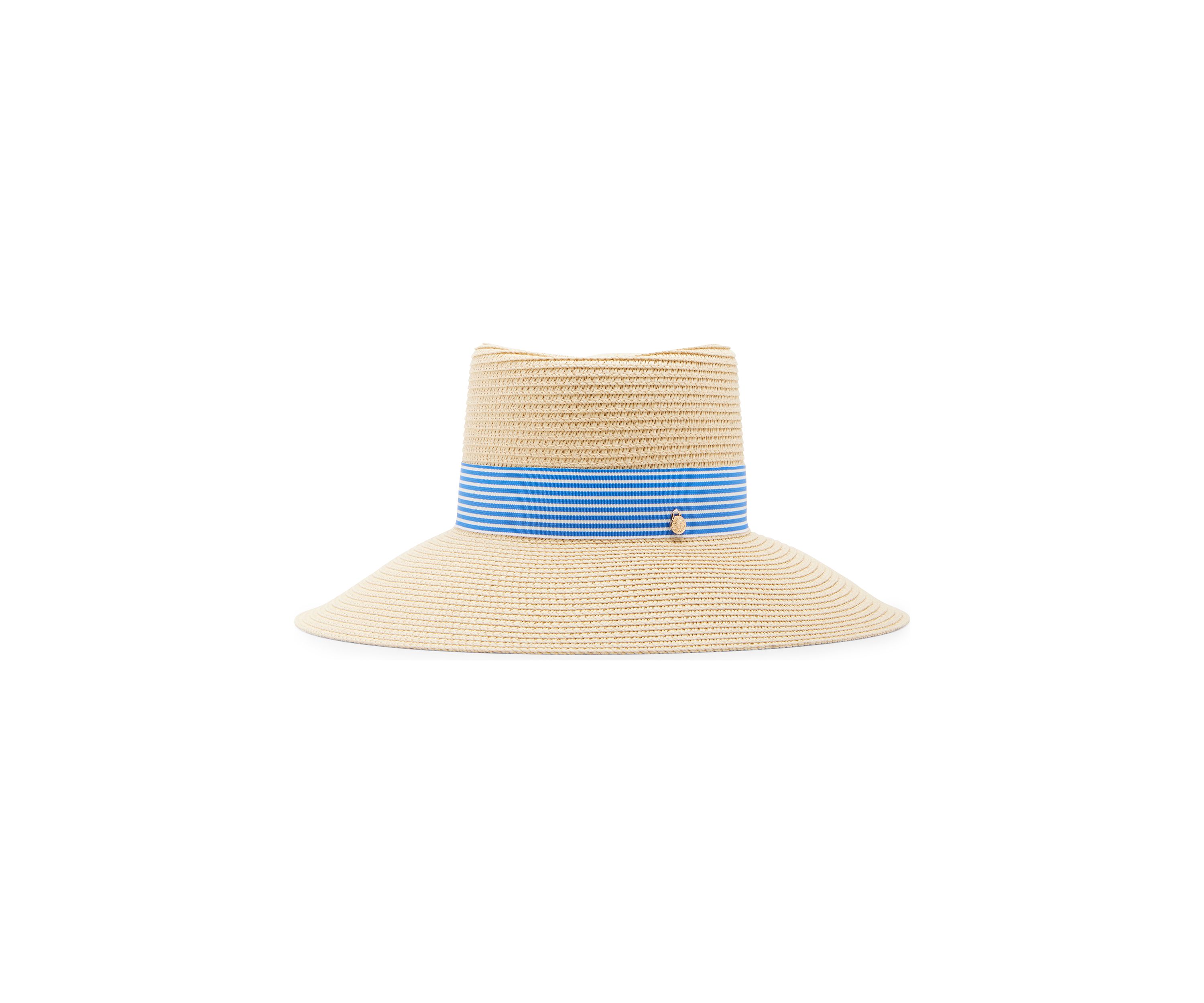 Preppy Stripe Band Straw Hat