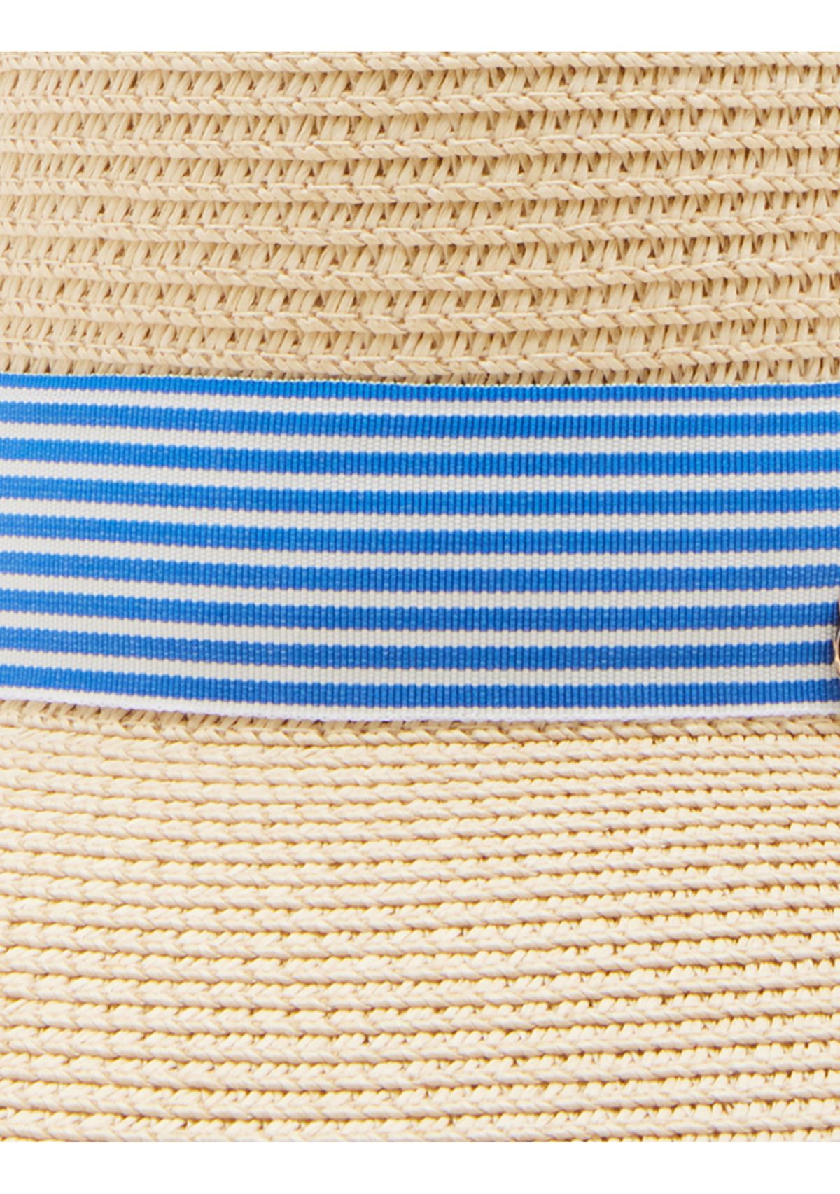 Preppy Stripe Band Straw Hat