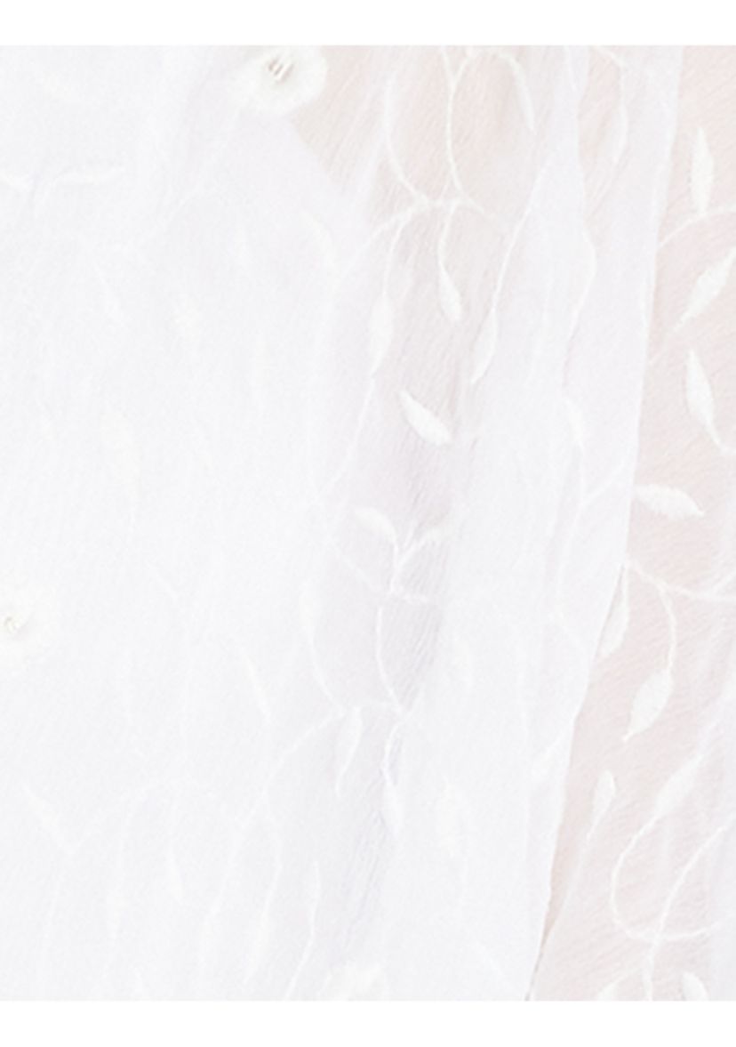 Trailing Floral Embroidery Ruana