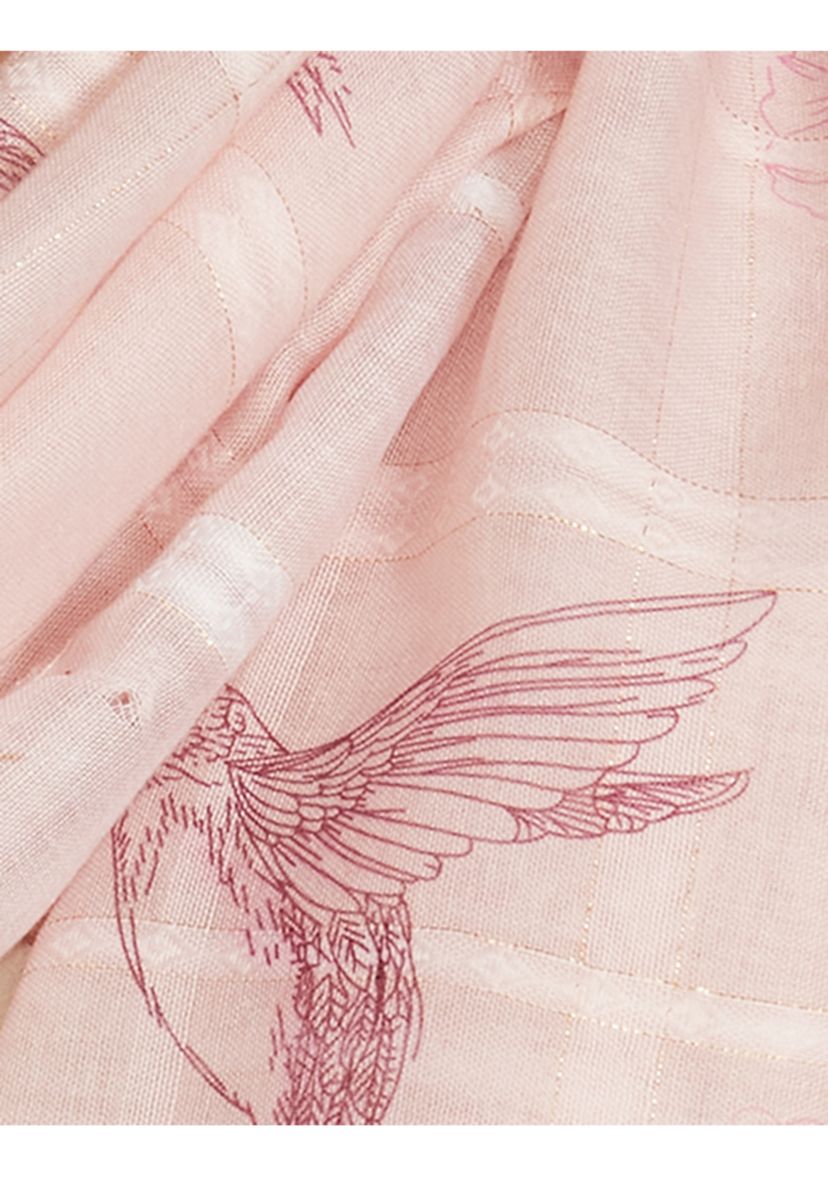 Hummingbird Bloom Oblong Scarf