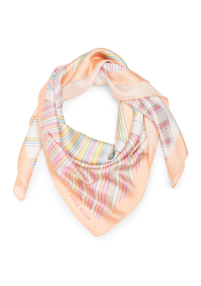 Crisscross Stripe Square Scarf