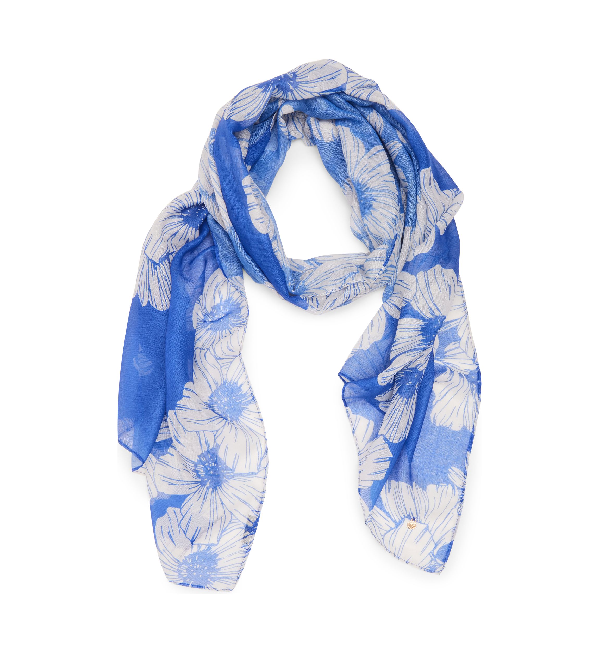 Oversized Floral Printed Oblong Scarf