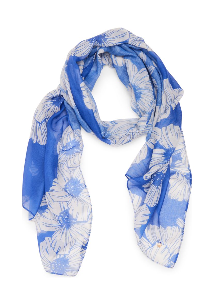 Oversized Floral Printed Oblong Scarf