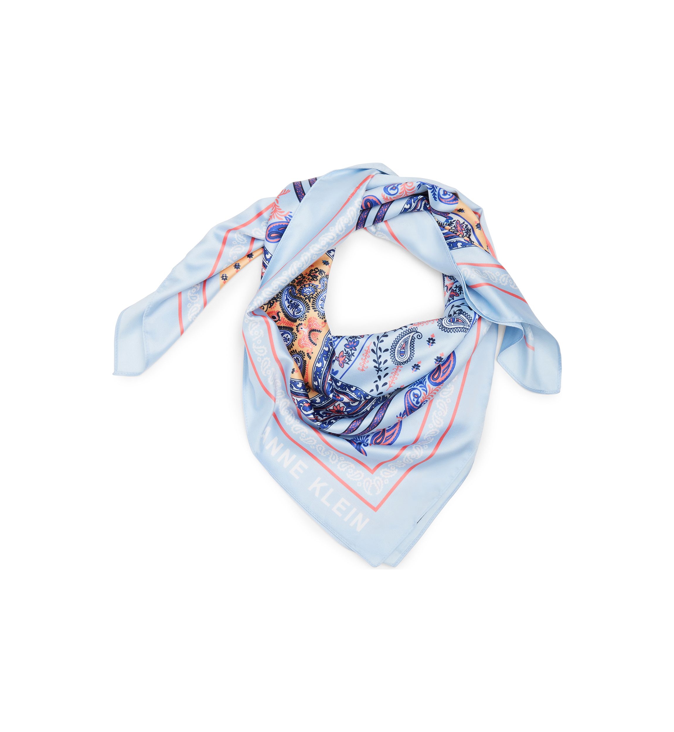 Patchwork Printed Satin Square Scarf