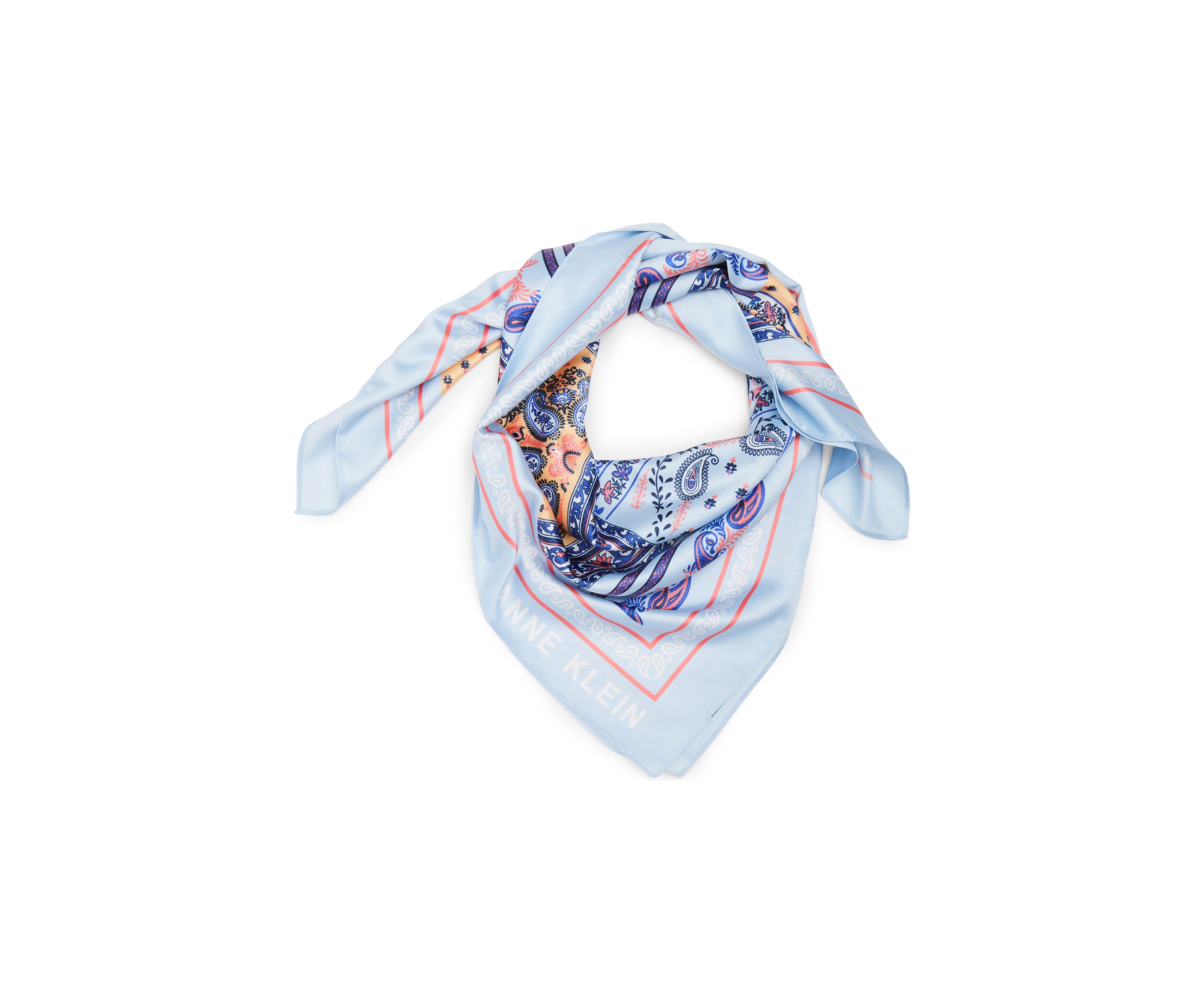 Patchwork Printed Satin Square Scarf