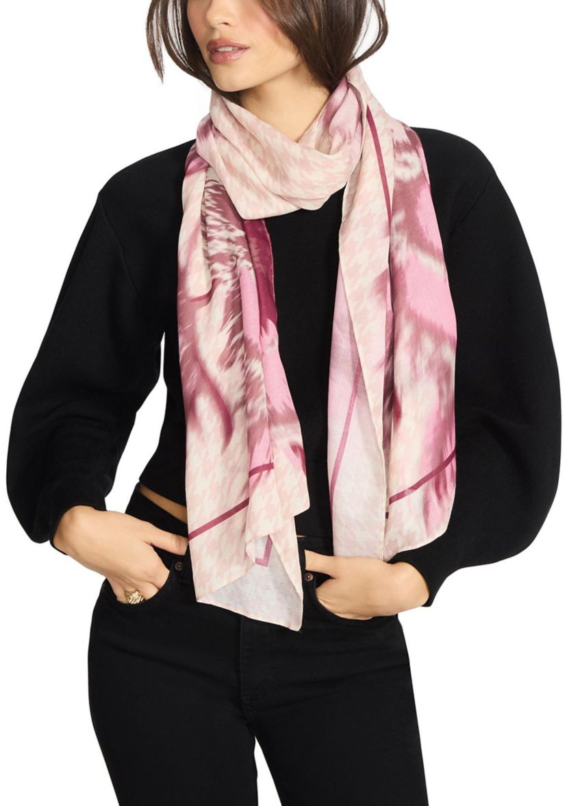 Blurred Floral Oblong Scarf