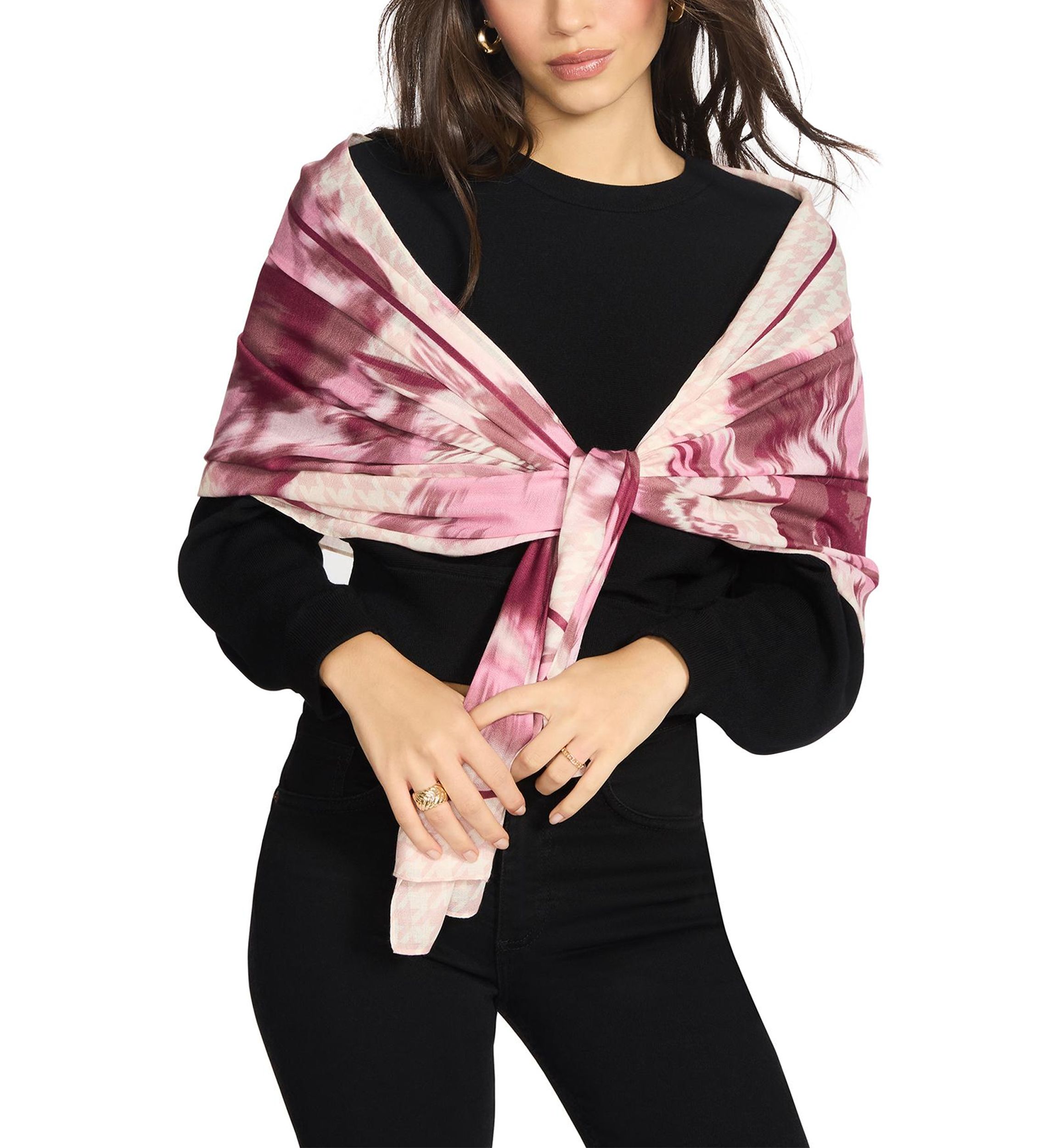 Blurred Floral Oblong Scarf