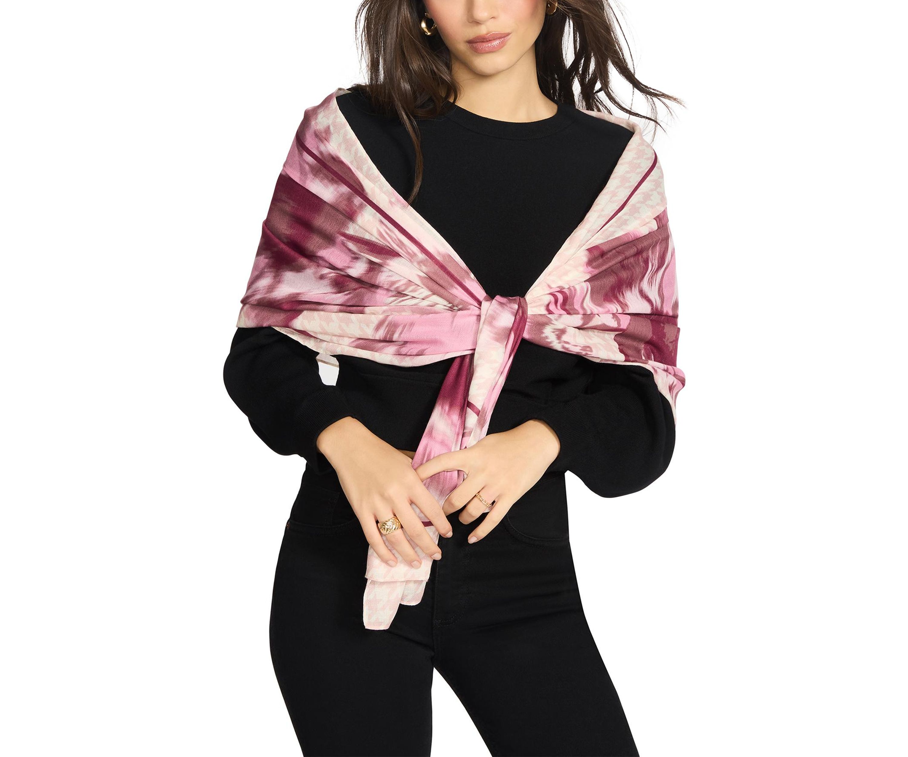 Blurred Floral Oblong Scarf