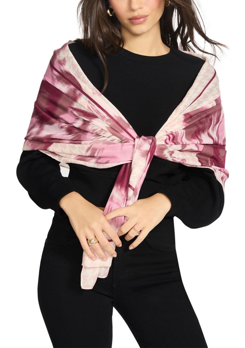 Blurred Floral Oblong Scarf