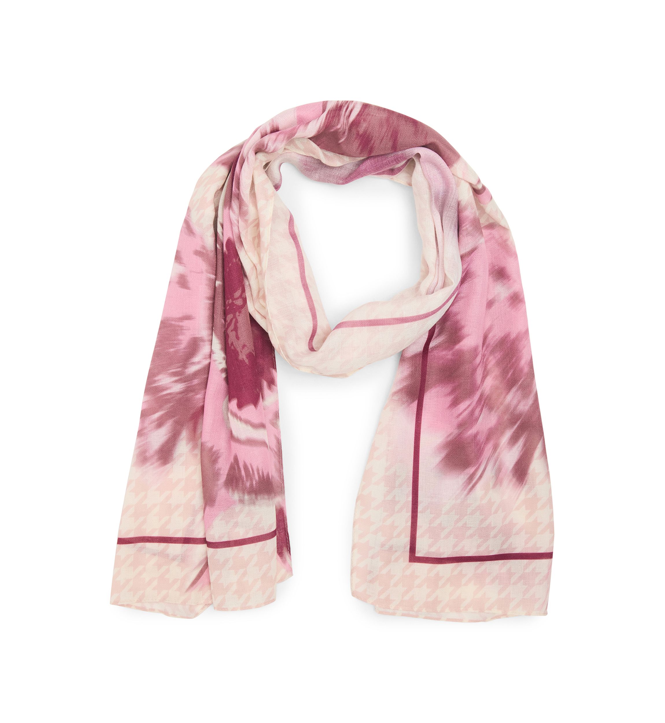 Blurred Floral Oblong Scarf