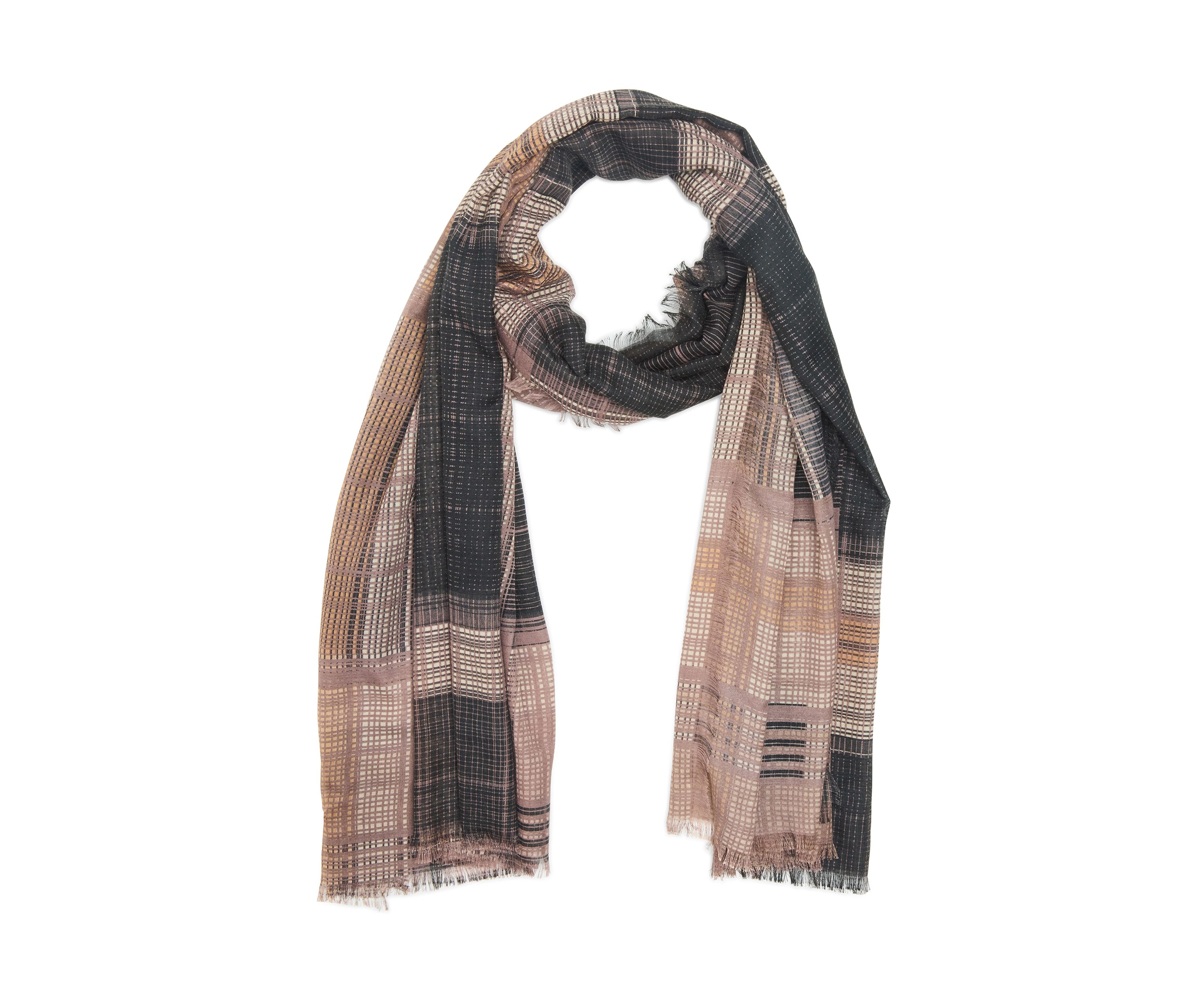 Plaid Oblong Scarf