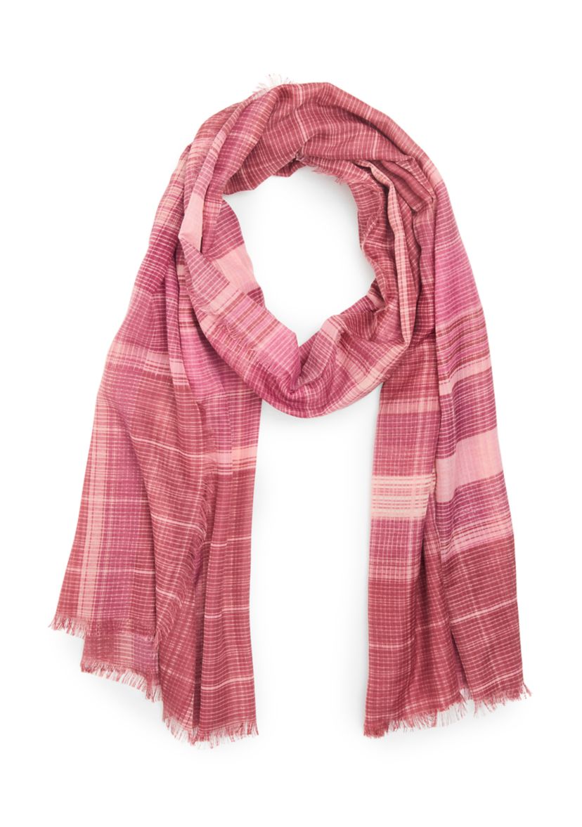 Plaid Oblong Scarf