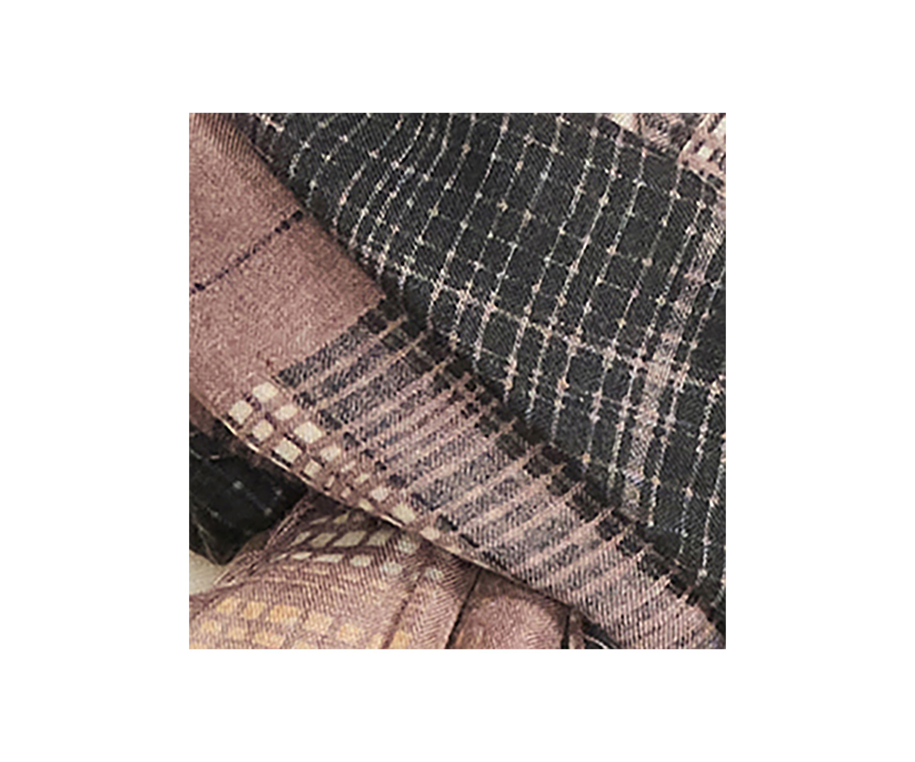 Plaid Oblong Scarf