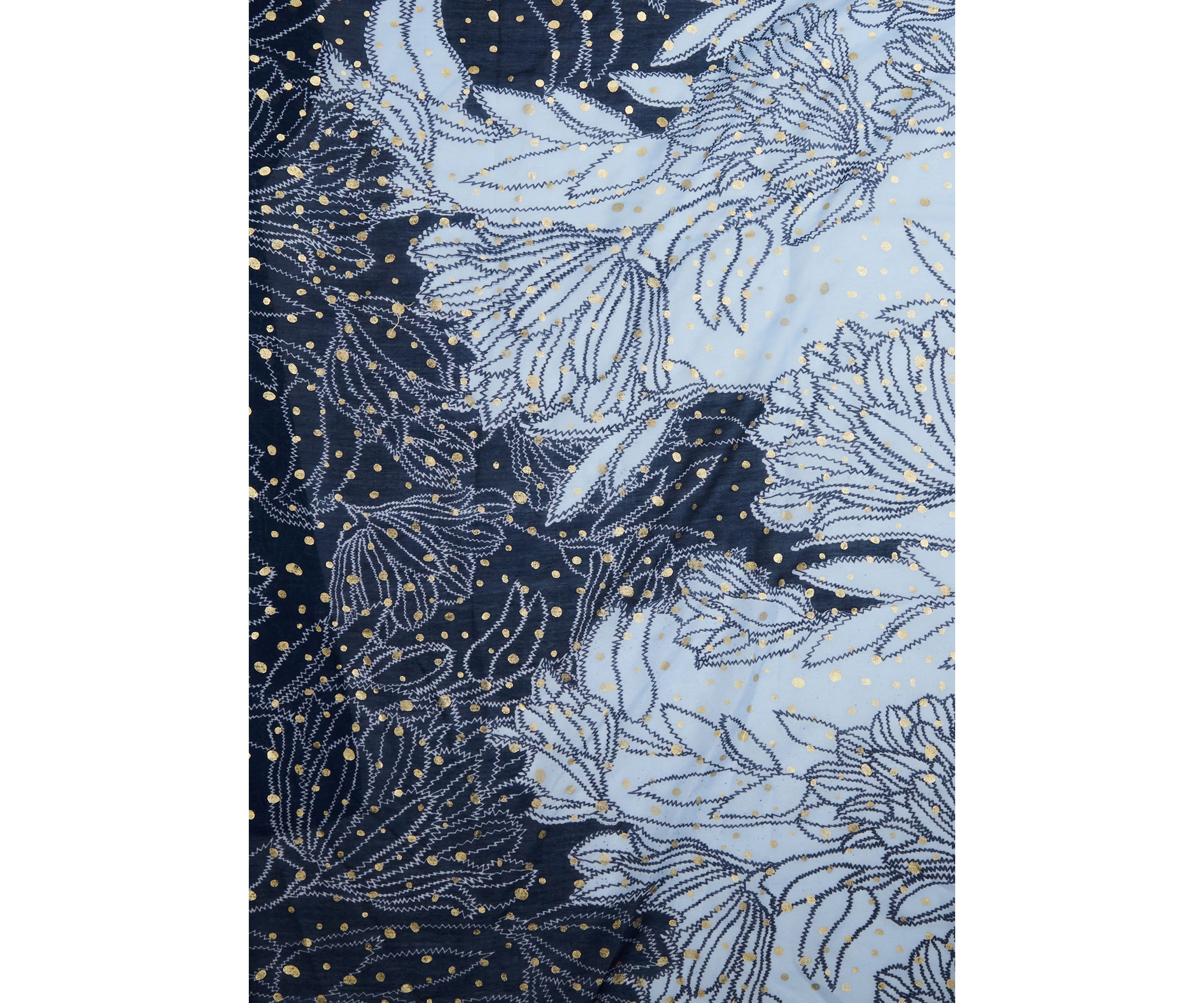 Womens Floral Foil Dotted Topper