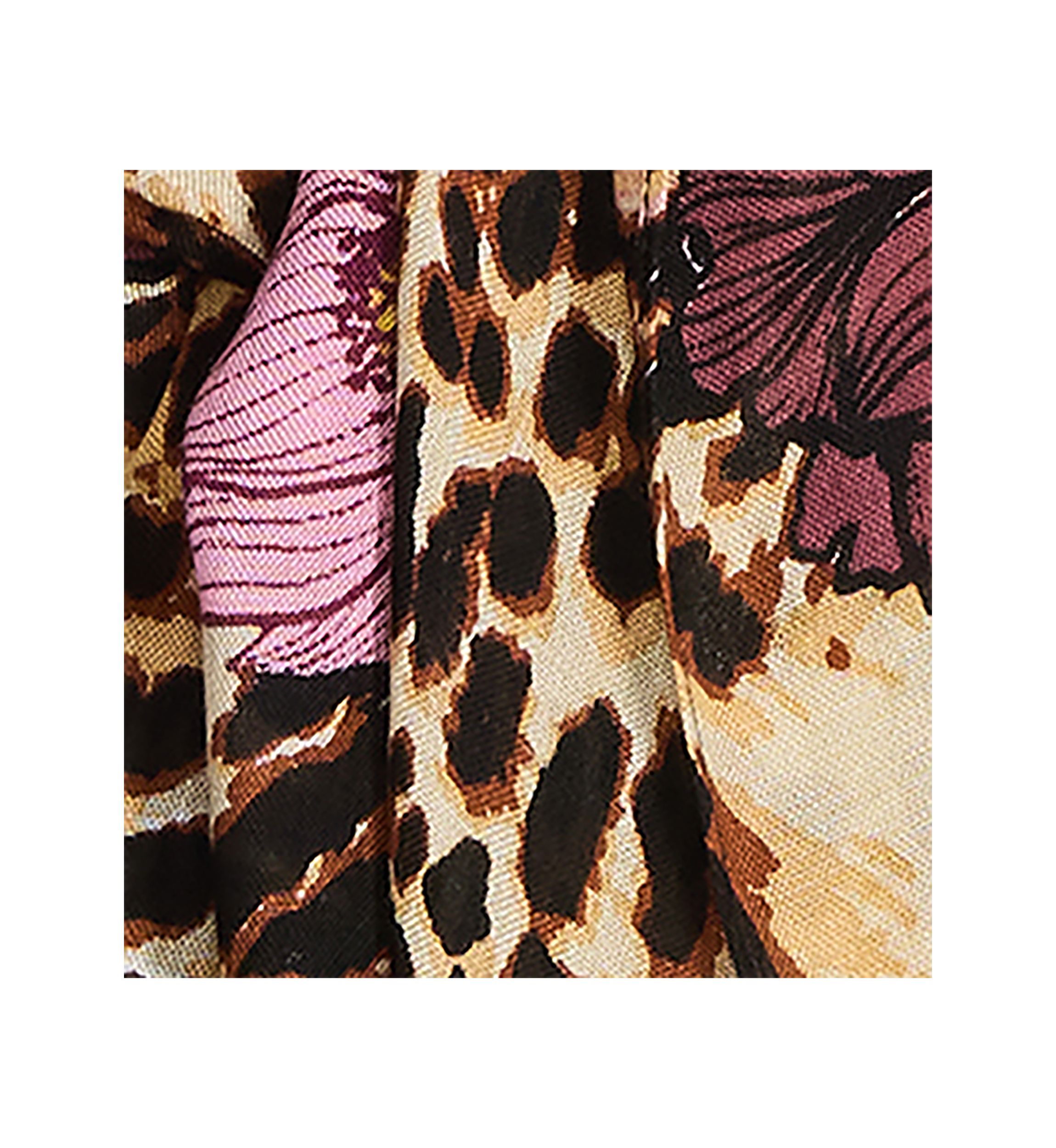 Floral Leopard Printed Oblong Scarf