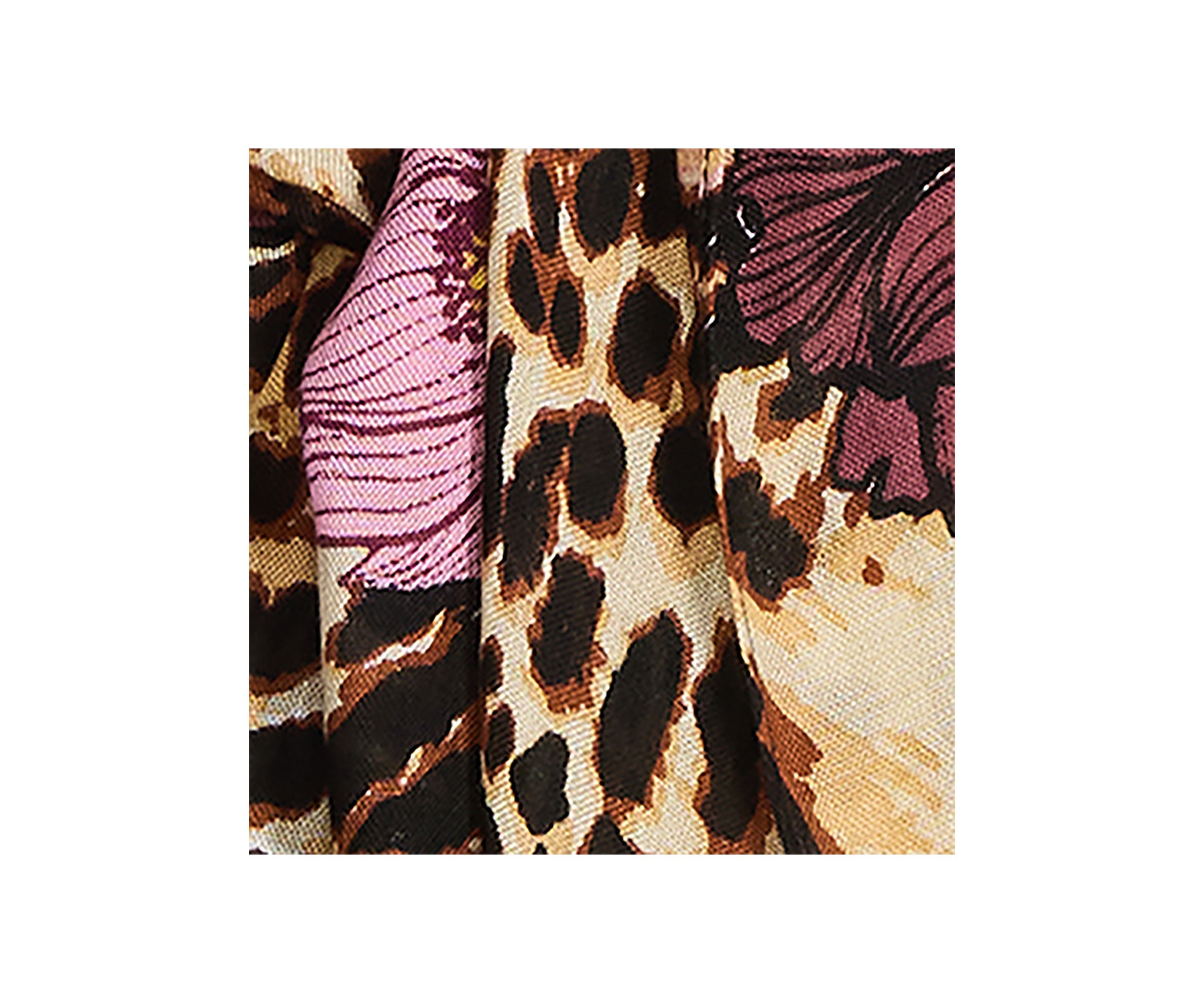 Floral Leopard Printed Oblong Scarf