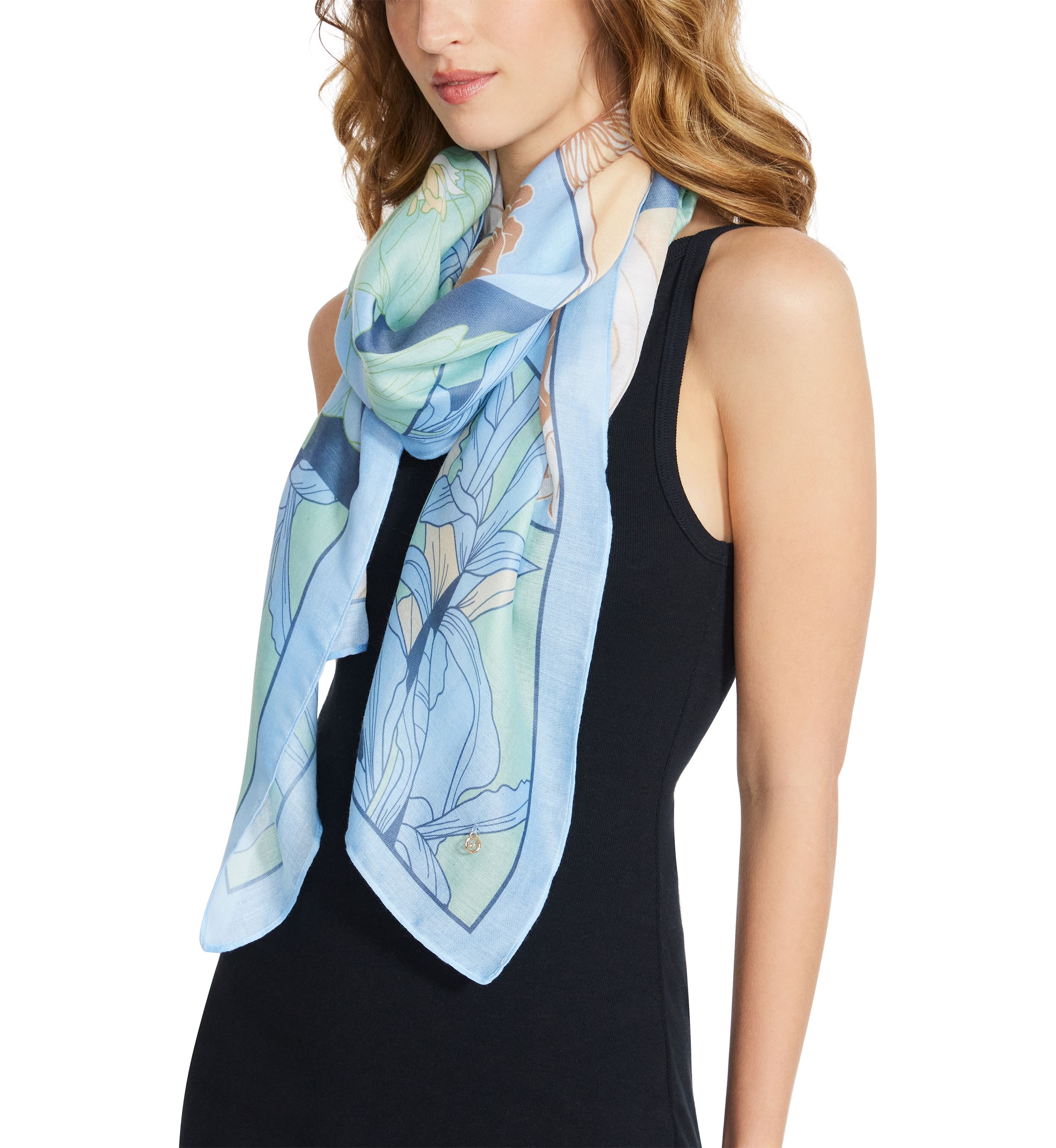 Picture Frame Floral Oblong Scarf