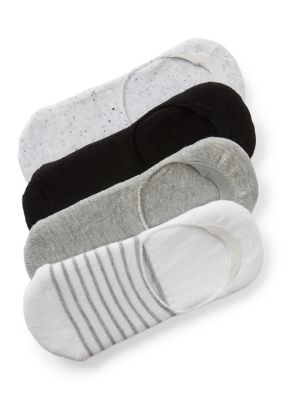 Cuddl Duds Women's 1/2 Cushion Sneaker Liner - 4 Pack, 9 - 11