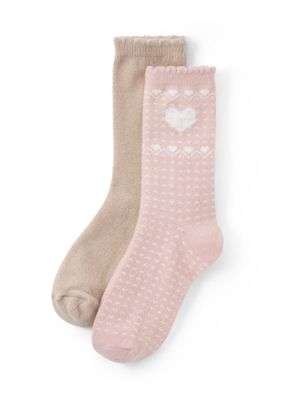 Cuddl Duds Women's Scallop Welt Boot Crew Socks, 9 - 11