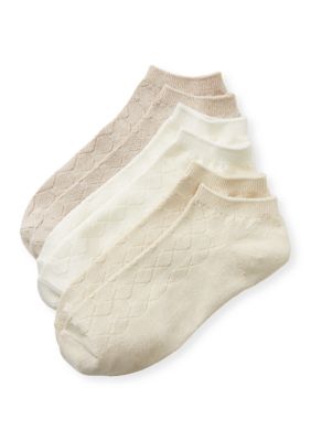 Cuddl Duds Women's Tile Texture Lowcut Socks - 3 Pack