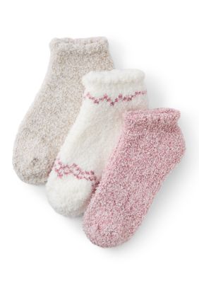 Cuddl Duds Women's Tweed Cozy Low Cut Socks