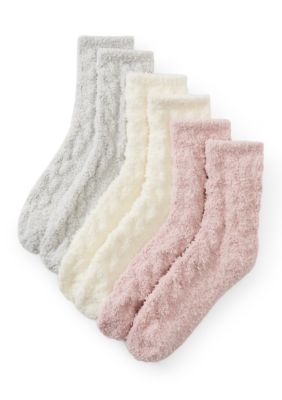 Cuddl Duds Women's Crew Socks 3-Pair Pack, 9 - 11