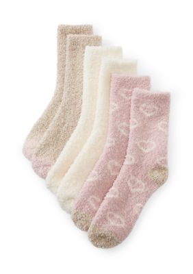 Cuddl Duds Women's Crew Socks 3-Pair Pack, 9 - 11