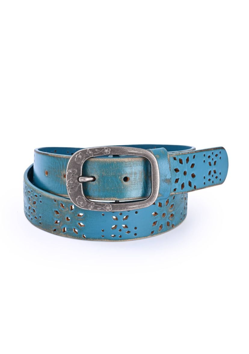 Blooming Crocus Leather Belt
