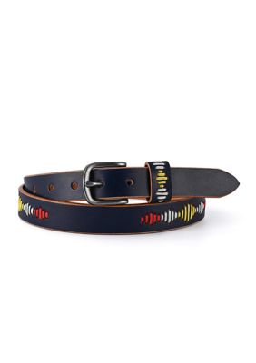 Old Trend Women's Boho Spirit Leather Belt, Navy Blue, Medium