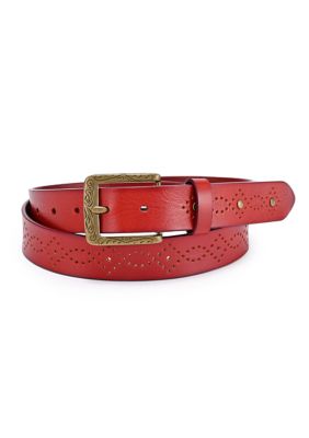 Old Trend Women's Daisy Blossom Leather Belt, Medium