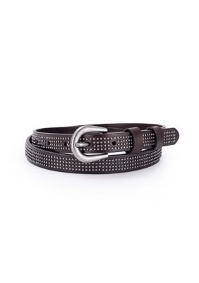 Old Trend Women's Stud Soul Leather Belt, Brown, Small