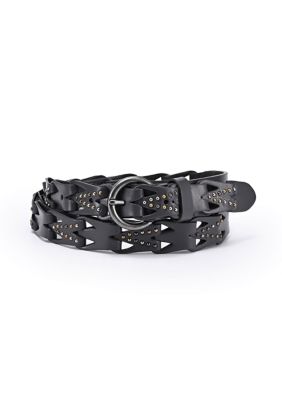 Old Trend Women's Oranda Cove Leather Belt, Grey, Small